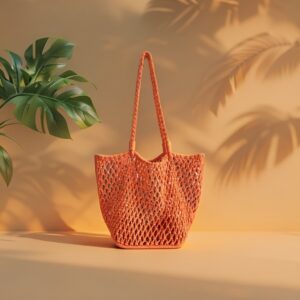 Home Nadine Large Woven Bag – Front View